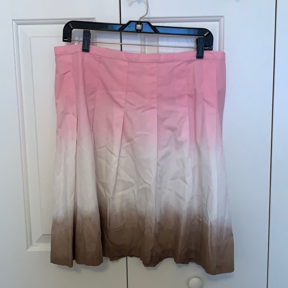 Pink white brown ombré skirt